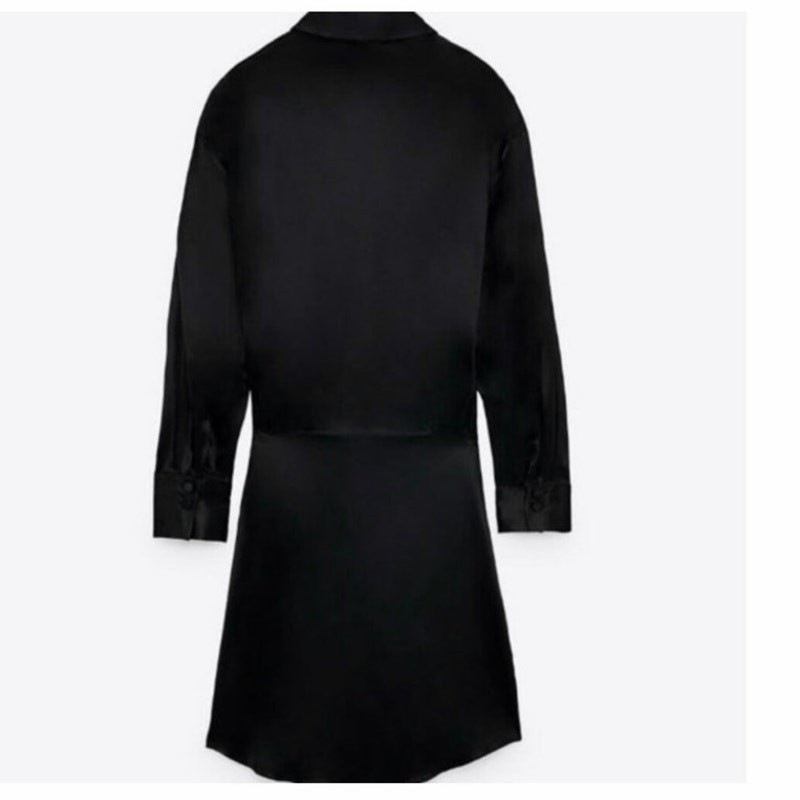Zara Satin Button Down Dress NWT size M  thumbnail 4