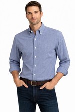Brooks Brothers Regent Dress Shirt Men s Size 16 1/2 Blue Gingham Check