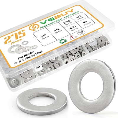 #ad 275PCS Washers Assortment Kit Thickened 304 Stainless Steel Flat Washers for Sc $18.36