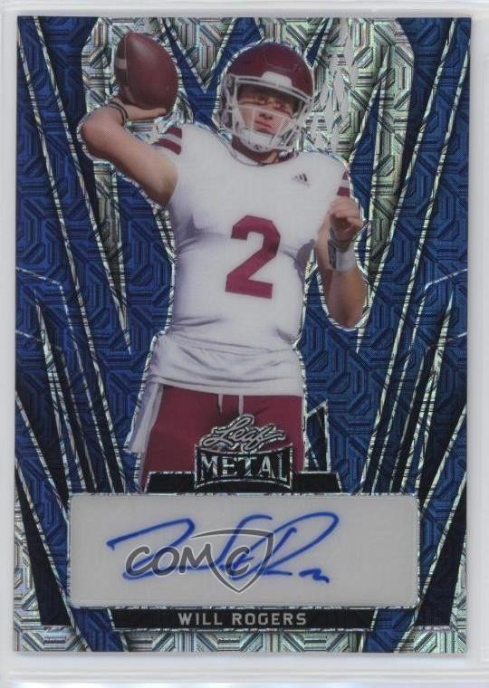 2024 Leaf Metal Blue Mojo 5/8 Will Rogers #BA-WR1 Auto 1l8x