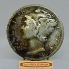 1939-D Mercury Silver Dime, Toned - #C55901NQ