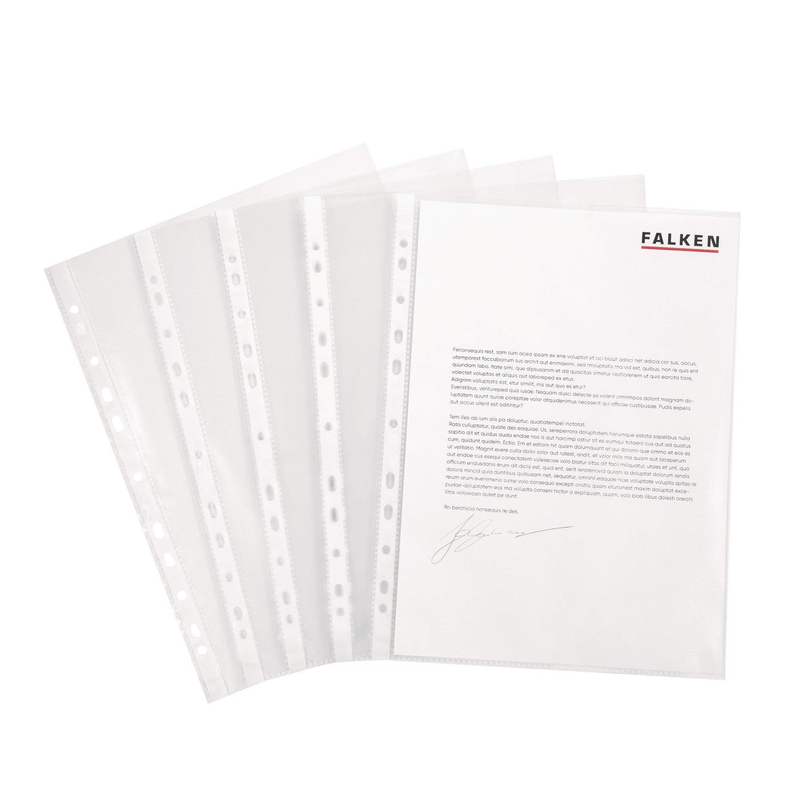 Original Falken 100 pack standard PP plastic brochure pockets For DIN A4 transp 4590₽