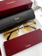 Cartier CT0330S Sunglasses, Gold Lenses