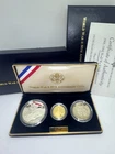 World War 2 50th Anniversary Coins Proof Gold Five Dollar, Silver Dollar, Half