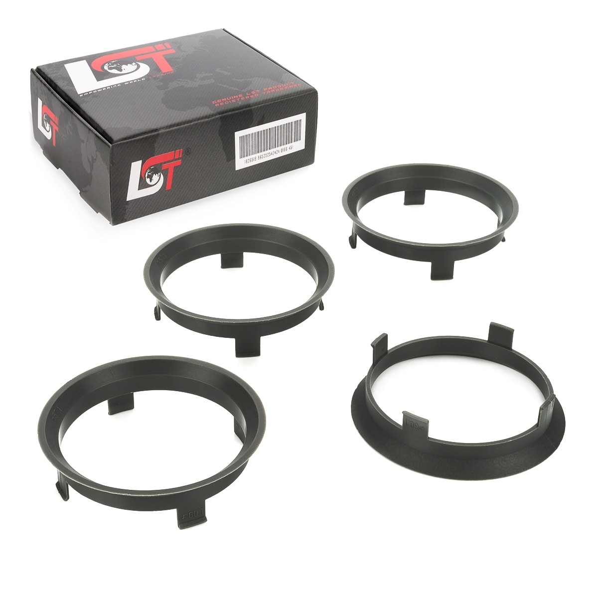 4x Distance Centering Ring Grey Alloy Wheels Ø 57,1 MM - Ø 60,1 for BMW 2er 3er