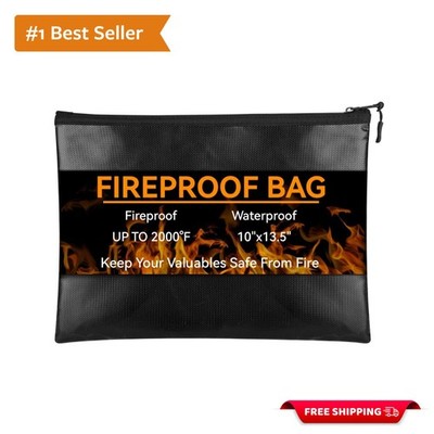Fireproof and Waterproof Zipper Bag for Important Papers and Valuables