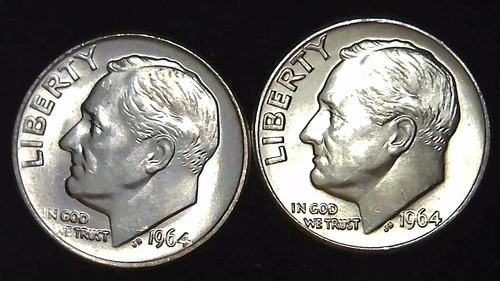 1964-P D  10C Roosevelt Dime (2  Coins) BU 90% Silver 26stt0106-4