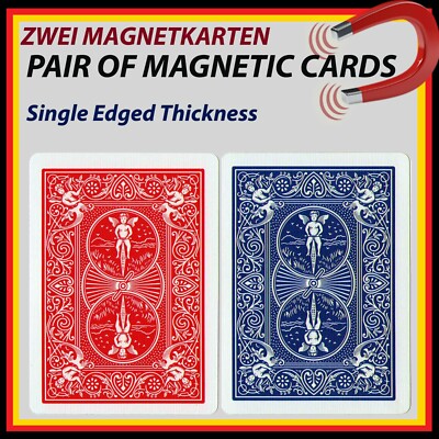 ZauberTrick Pair of Real Bicycle PK MAGNETIC CARDS /  Zwei Magnetkarten