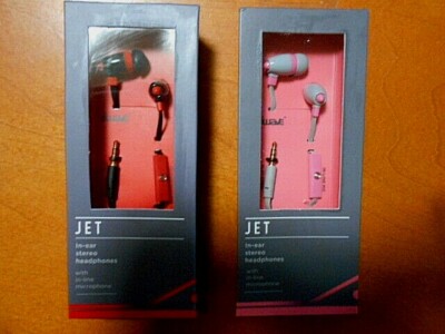 iWave JET Earbuds In-Line MIC Earphones In-Ear Stereo Headphones EB5068 NEW