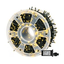 Dazzle Bright 164 FT 500 LED Christmas String Lights, Waterproof Green Wire S...