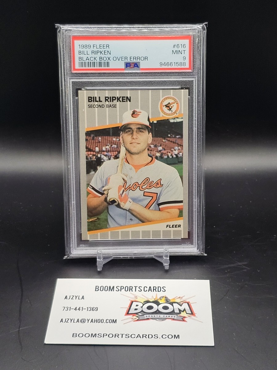1989 Fleer Bill Ripken BLACK BOX Over FF Face Error Card #616 PSA