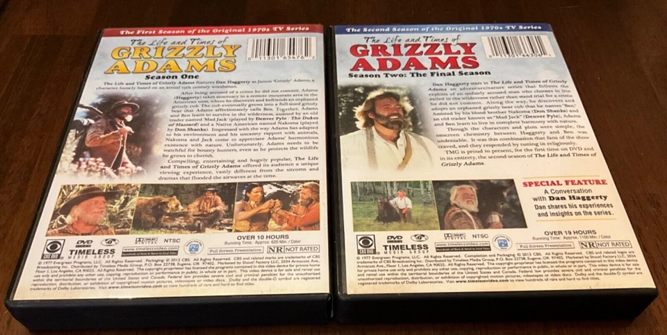 The Life Times of Grizzly Adams: Season 1 & Season 2 (DVD Sets) VGUC - Image 2 of 2