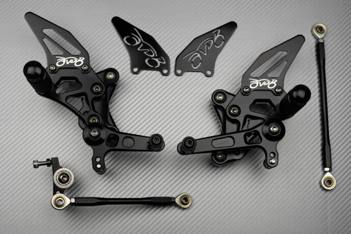 Commandes reculées réglables Ducati 848 AVDB pour les journées piste et circuit