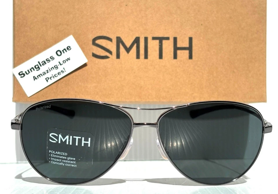 NUEVO Smith Optics LANGLEY Rutenio Oscuro Carbónico POLARIZADO Lente Gris Gafas de Sol Foto 2 de 4