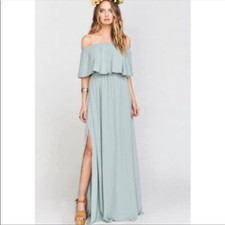 Show Me Your Mumu Hacienda Maxi Dress in "Silver Sage" Size Small