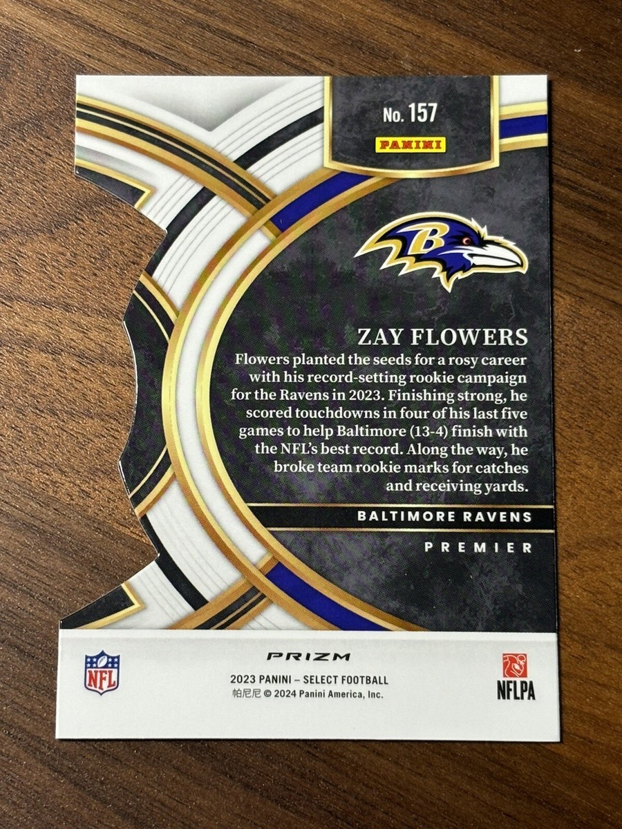 order Z7♡ 2023 Select Zay Flowers Tri Color Die Cut Premier Level Rookie