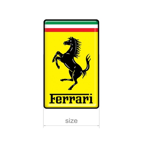 Ferrari Logo Silicone Sticker for Car Tuning and Interior, Best Quality - Picture 5 of 5