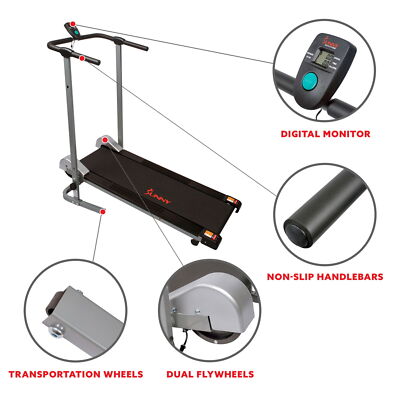 Manual Treadmill Compact Foldable Treadmill Manual Treadmill