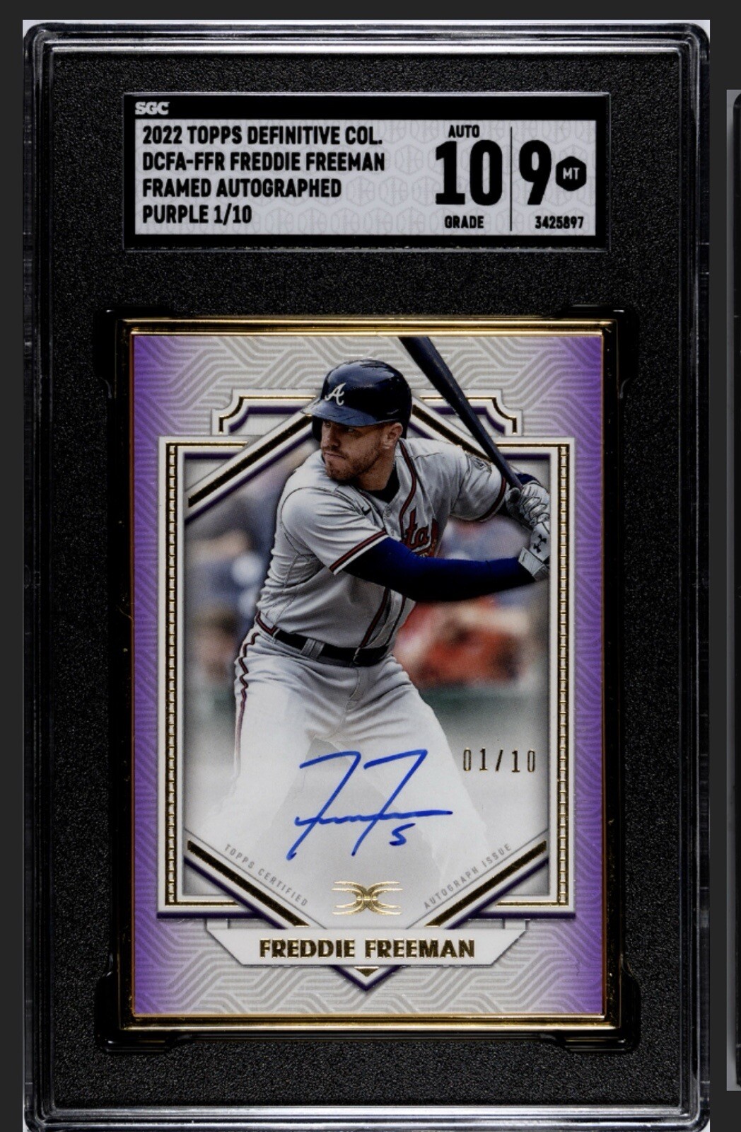 2022 Freddie Freeman Definitive Collection Autograph Sgc 910 Ebay 
