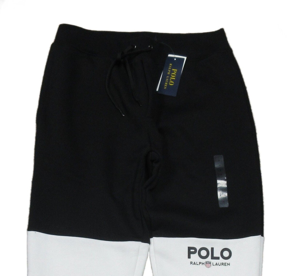 Polo Ralph Lauren Men's Black/Yellow Colorblock Logo Double
