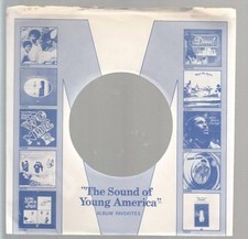 Company Sleeve 45 MOTOWN Blue w/ M Design Catalog Logo Reverse with The Motow