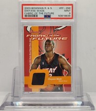 Dwyane Wade RC 2003 Bowman R & S Fabric Of The Future Jersey PSA 9 MINT POP 14