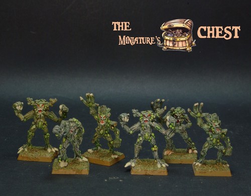Figurines Warhammer – Dryades Elfes De Bois – Métal – Peintes Haut Niveau OOP