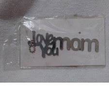 Great Gift For Mom: Love You Mom Metal Silvertone Key Chain / Bag Tag