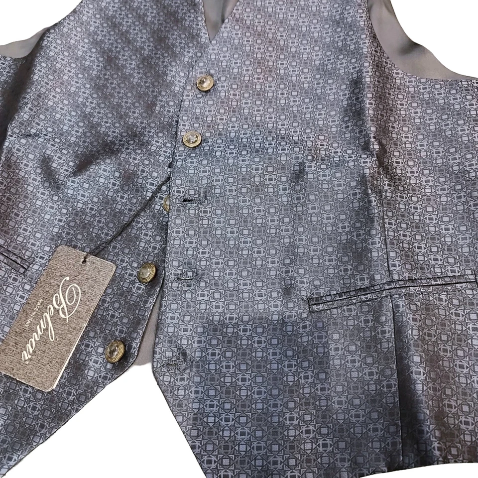 Men’s Formal Vests Made in Italy Hi-Quality Ceremony Wear with Matching Plastron - Image 2 of 4