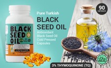 Pure Cold-Pressed Black Seed Oil Capsules Black Cumin 90 softgels Exp 2028
