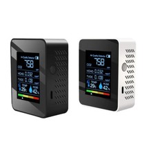 5in1 Air Quality Monitor Home Office CO2 Meter HCHO TVOC Detector Temp Humidity