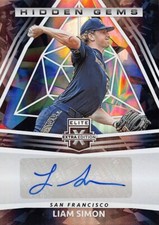 2022 Panini Elite Extra Edition HIDDEN GEMS LIAM SIMON AUTO #HG-LS RC