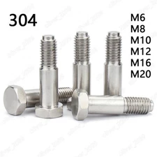 304 Stainless Steel Hexagon Fit Shank Bolts Screws M6 M8 M10 M12 M16 M20