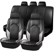 For Honda Leather Car Seat Covers Full Set Front Rear 5-seat Cushion Black Pad For Honda Leather Car Seat Covers Full Set Front Rear 5-seat Cushion Black Pad
