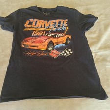 Corvette Gm Mens Large Black Turbo High Speed 1981 Shirt