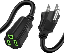 Power Extension Cord 6Inch Short 3 Prong Electric Cable Outlet Saver Heavy Duty
