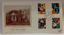 1989 United Kingdom Sotherbys Silk No. 49 First Day Cover - Toys & Games