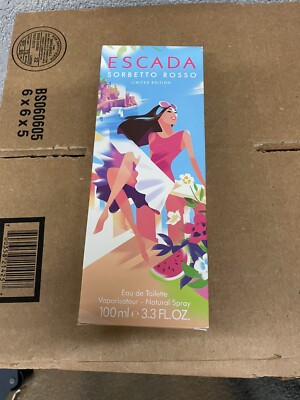 Escada Sorbetto Rosso by Escada 3.3  / 3.4 oz EDT Perfume for Women New UNSEALED