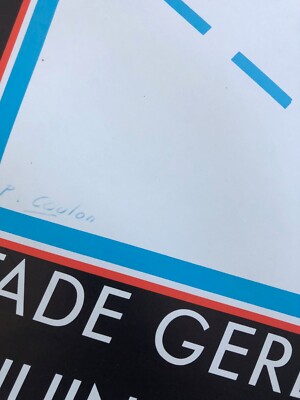EURO 84 FOOTBALL. Superbe Affiche originale . Evelyne Moviant