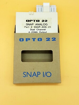 OPTO 22 SNAP ANALOG SNAP-AOA-23 , 2 KANAL 4-20MA AUSGANGSMODUL 'NEU IM KARTON