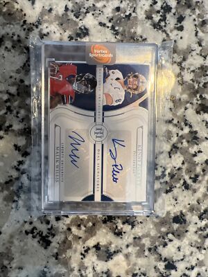 Kenny picket/malik willis dual signature card 1/10 National Treasures college