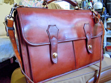  VTG KORCHMAR SCHLESINGER BELTED LEATHER BRIEFCASE USA 6