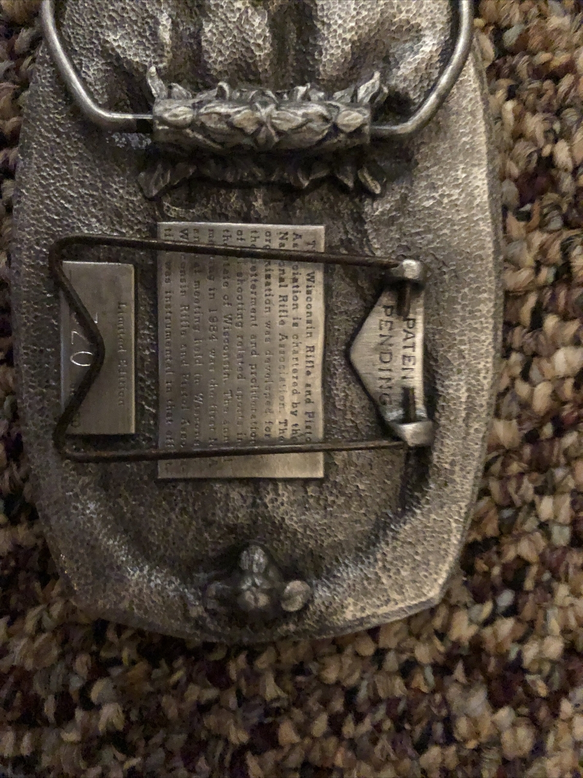 1984 Wisconsin Rifle & Pistol Association NRA Belt Bu… Gem