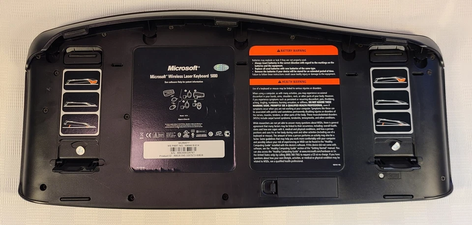 Microsoft Wireless Laser Desktop 5000 Keyboard Mouse Ergonomic Curve - Image 2 of 4