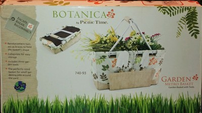Herb Flower Garden Basket & tools collapsible nylon water-resistant NIB