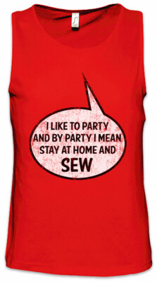 I Like To Party Herren Tank Top Tailor Fun Needle And Thread Craft Artisan
