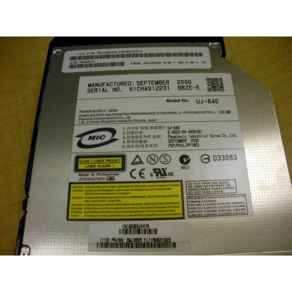 IBM 39J3804 DVD-RAM Drive 4.7GB IDE Slimline - Image 3 of 3
