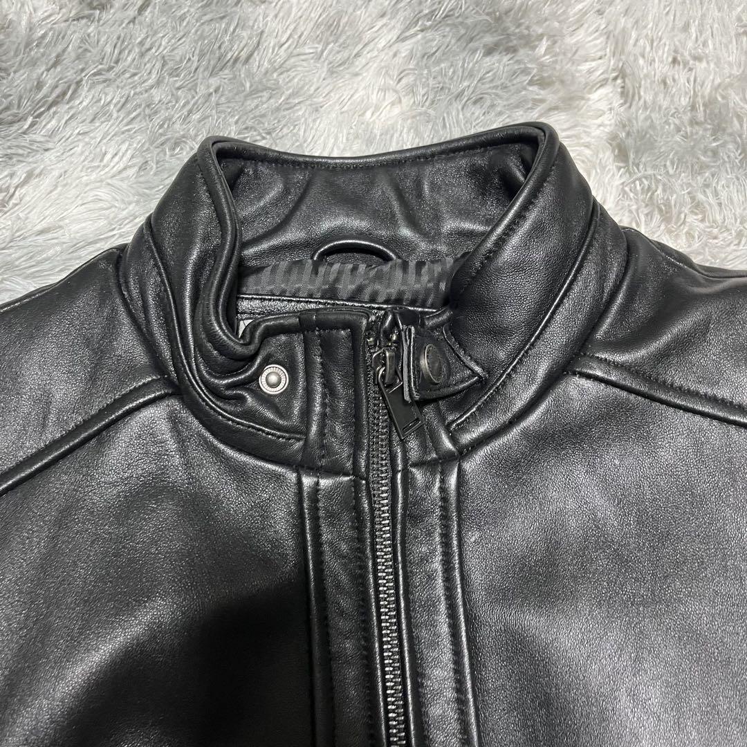 Boston Harbor Leather Single Riders Jacket Black Men's Size Boston Harbor Leather Single Riders Jacket Black Men's Size