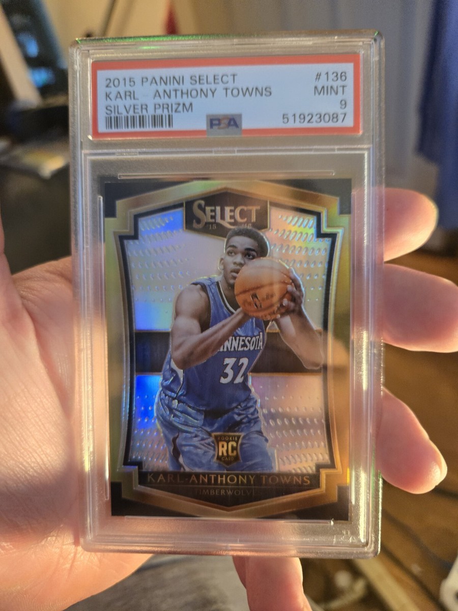 2015 Panini Select Premier Prizm Silver Rookie Karl Anthony Towns 