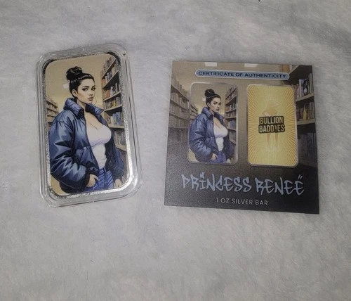 Bullion Baddies Series 4 Colorized 1 Oz Silver Bar Princess Renee